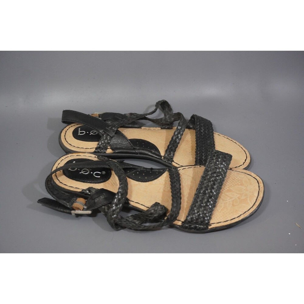 Born boc Black Strappy Crisscross Slingback Sandals Womens Sz 7